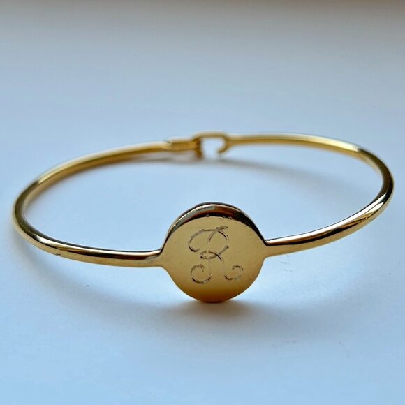 Sarah Chloe Gold-Plated Monogram Initial Bracelet - Picture 2 of 14